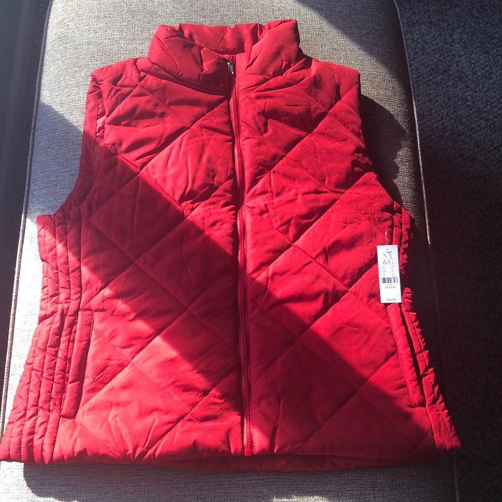 Red winter vest